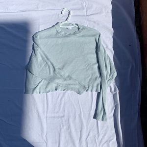 Light blue cropped long sleeve small